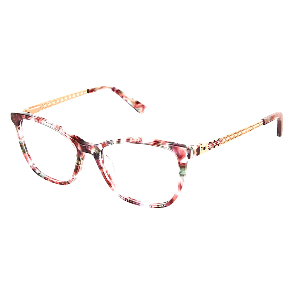 NICOLE MILLER SOPHIA C03 BURGUNDY GREY GOLD AUTHENTIC EYEGLASSES 49-16-130
